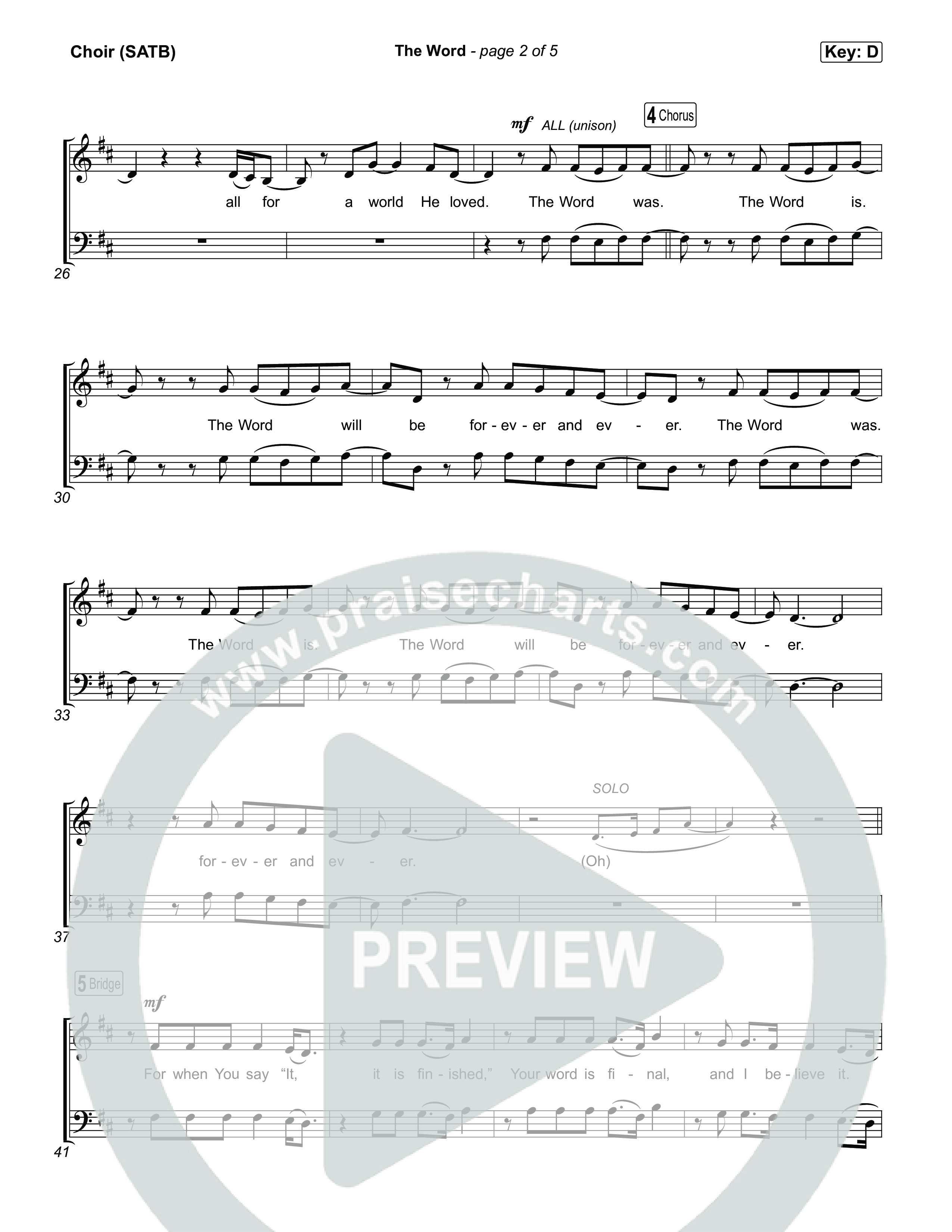 The Word Choir Sheet (SATB) (Anna Golden)