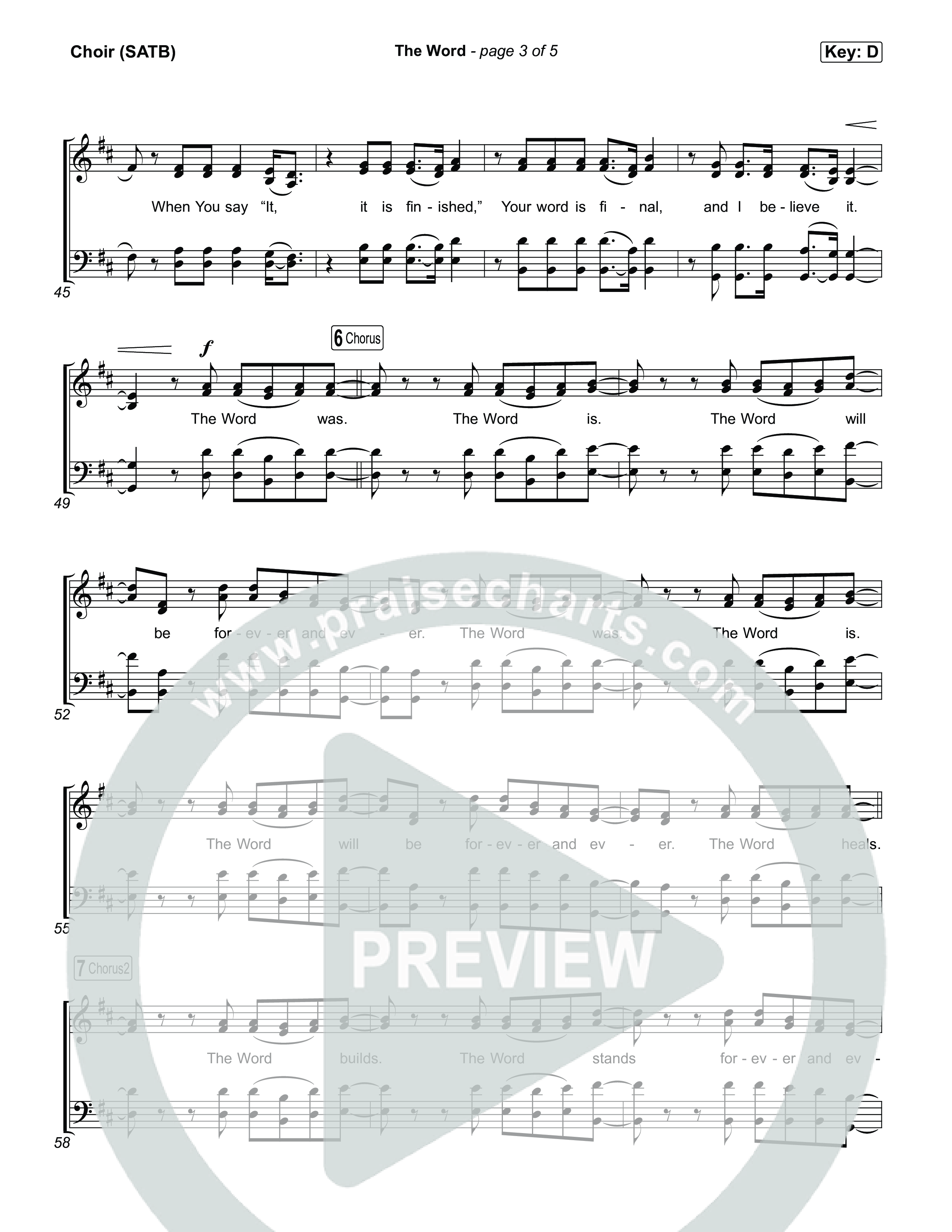 The Word Choir Sheet (SATB) (Anna Golden)