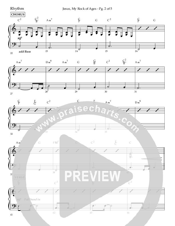 Jesus My Rock Of Ages (Choral Anthem SATB) Lead Melody & Rhythm (Lifeway Choral / Arr. Richard Kingsmore)