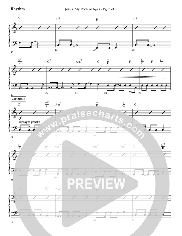 Jesus My Rock Of Ages (Choral Anthem SATB) Lead Melody & Rhythm (Lifeway Choral / Arr. Richard Kingsmore)