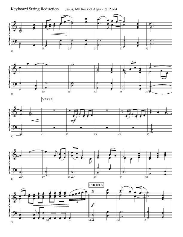 Jesus My Rock Of Ages (Choral Anthem SATB) String Reduction (Lifeway Choral / Arr. Richard Kingsmore)