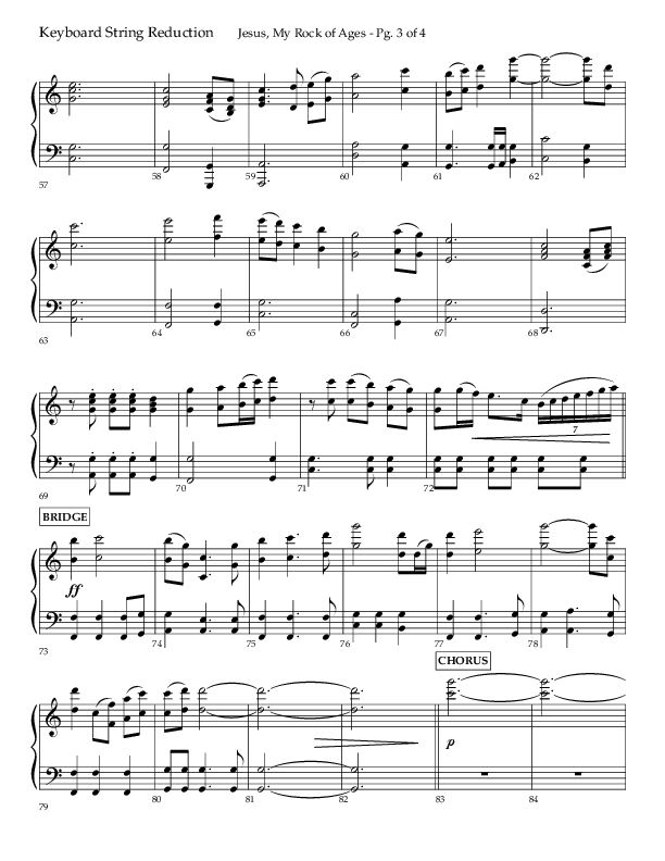 Jesus My Rock Of Ages (Choral Anthem SATB) String Reduction (Lifeway Choral / Arr. Richard Kingsmore)