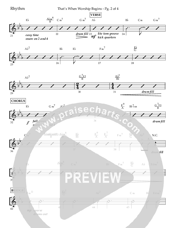 That's When Worship Begins (Choral Anthem SATB) Lead Melody & Rhythm (Lifeway Choral / Arr. John Bolin / Arr. Don Koch / Orch. Cliff Duren)