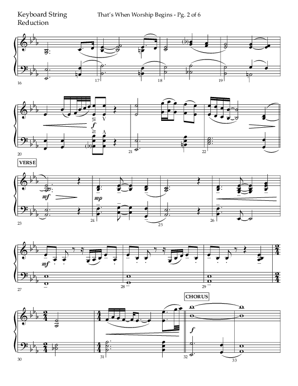 That's When Worship Begins (Choral Anthem SATB) String Reduction (Lifeway Choral / Arr. John Bolin / Arr. Don Koch / Orch. Cliff Duren)