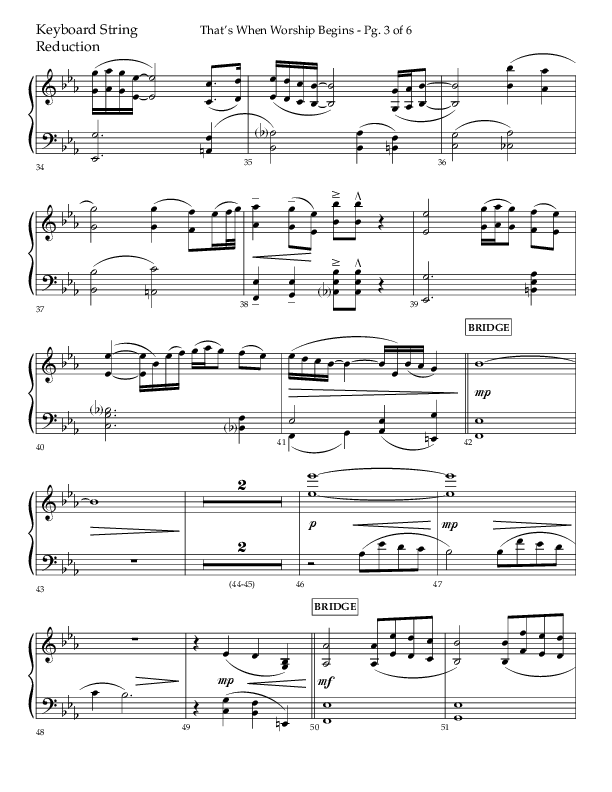 That's When Worship Begins (Choral Anthem SATB) String Reduction (Lifeway Choral / Arr. John Bolin / Arr. Don Koch / Orch. Cliff Duren)