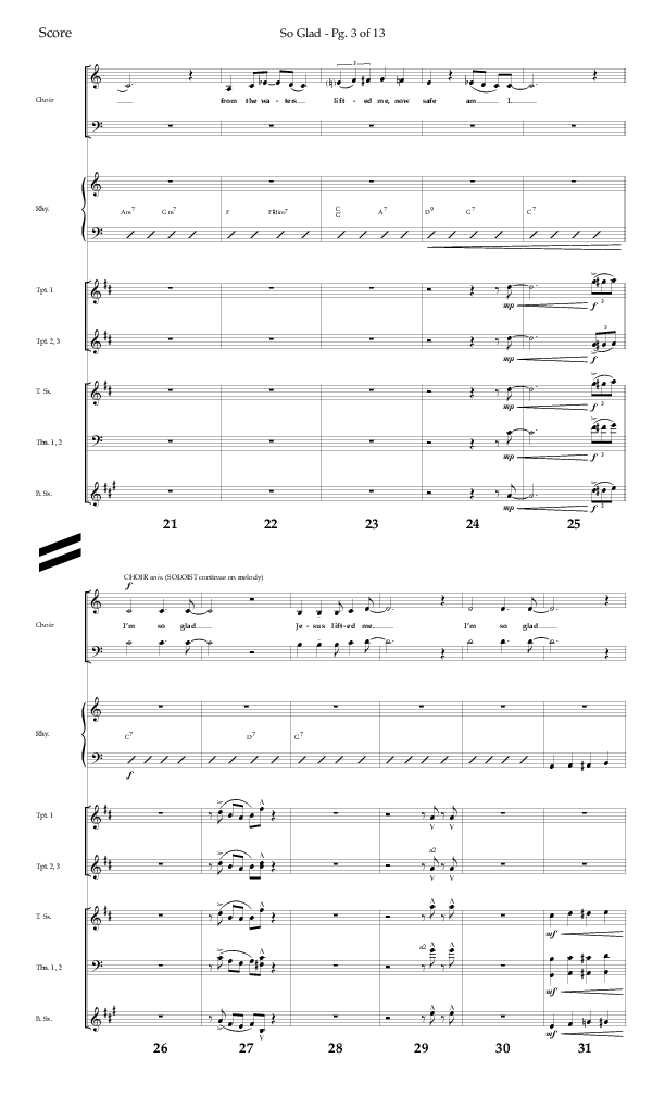 So Glad with Love Lifted Me (Choral Anthem SATB) Orchestration (Lifeway Choral / Arr. Bradley Knight)