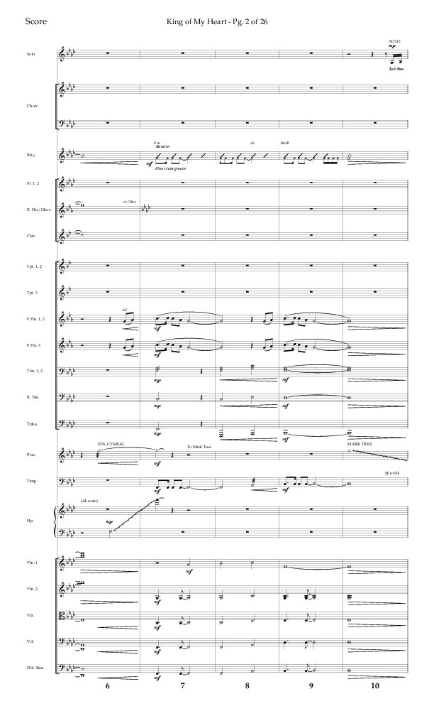 King Of My Heart (Choral Anthem SATB) Orchestration (Lifeway Choral / Arr. Bradley Knight)