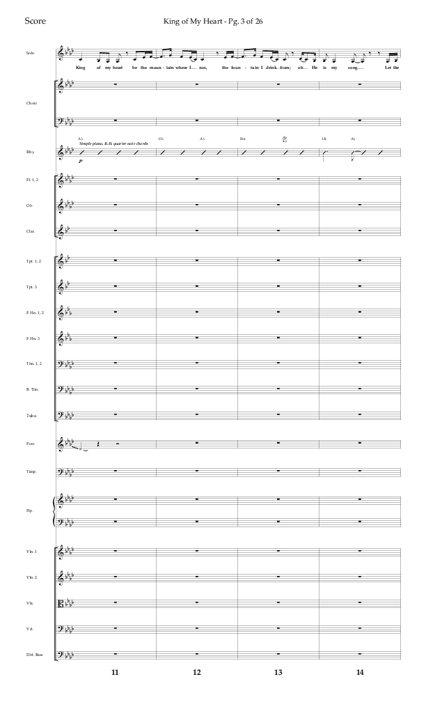 King Of My Heart (Choral Anthem SATB) Conductor's Score (Lifeway Choral / Arr. Bradley Knight)
