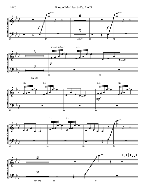 King Of My Heart (Choral Anthem SATB) Harp (Lifeway Choral / Arr. Bradley Knight)