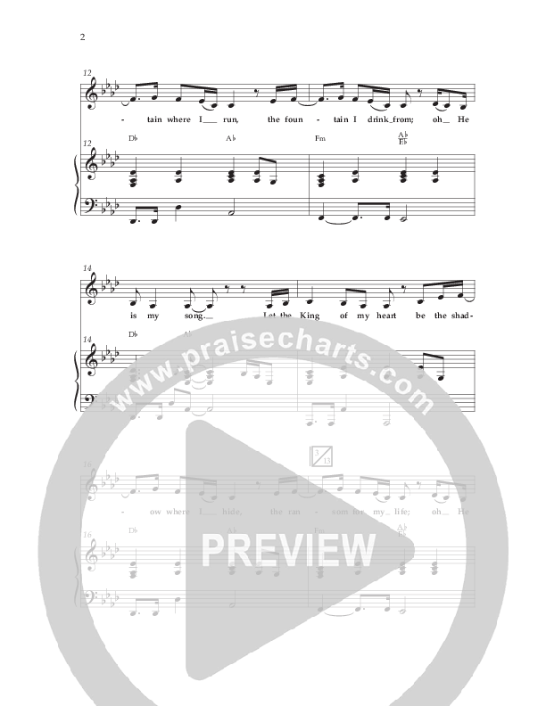 King Of My Heart (Choral Anthem SATB) Anthem (SATB/Piano) (Lifeway Choral / Arr. Bradley Knight)