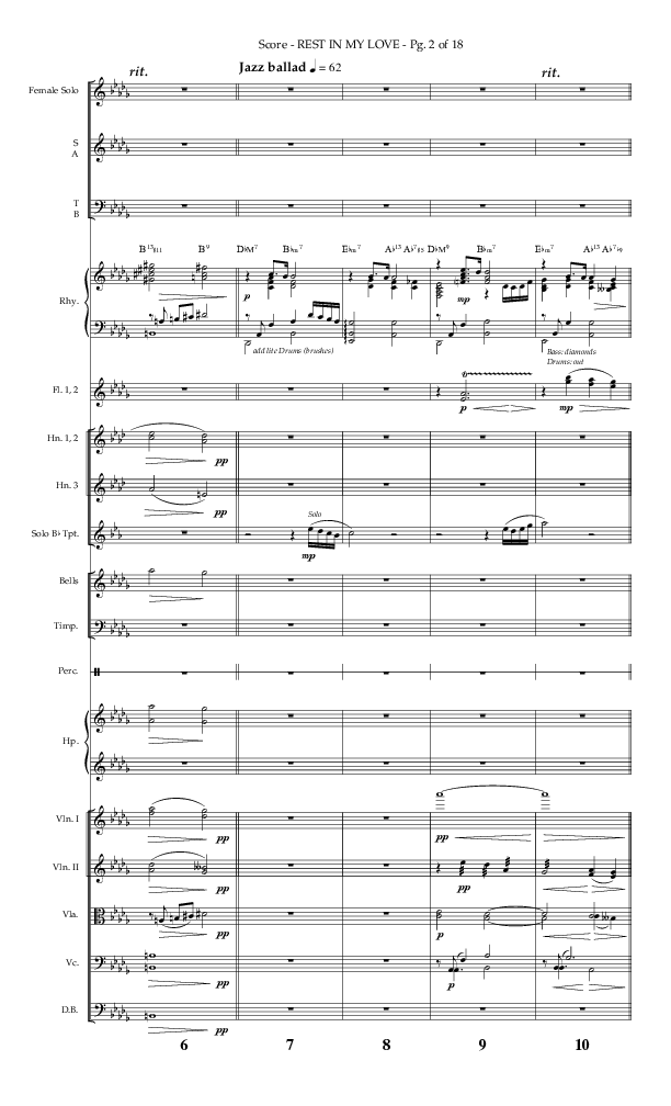 Rest In My Love (Choral Anthem SATB) Orchestration (Arr. Phillip Keveren / Lifeway Choral)