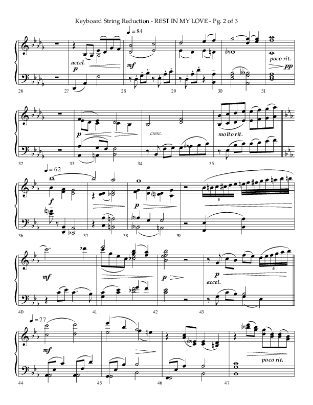 Rest In My Love (Choral Anthem SATB) String Reduction (Arr. Phillip Keveren / Lifeway Choral)