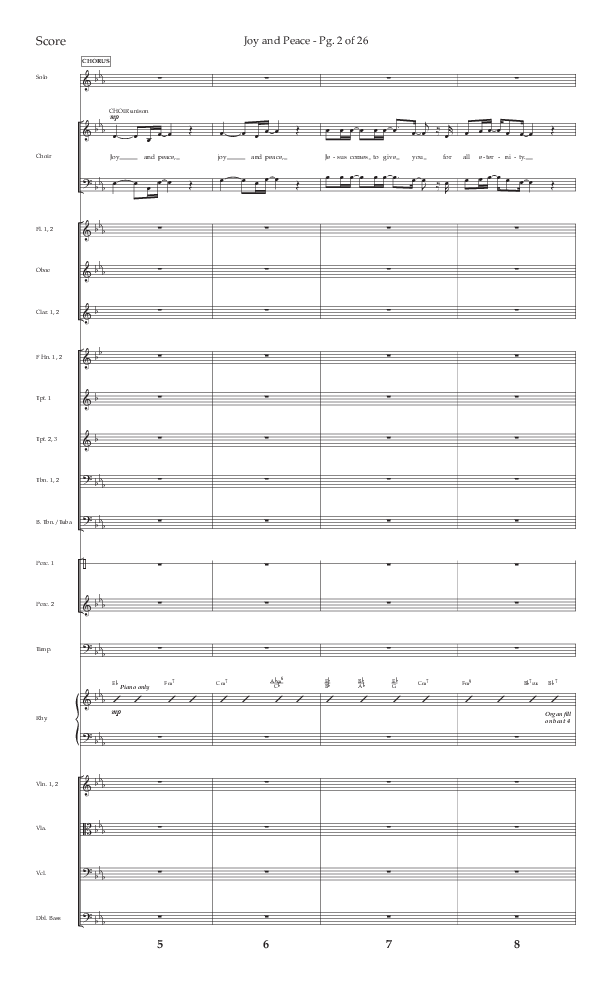 Joy And Peace (Choral Anthem SATB) Conductor's Score (Lifeway Choral / Arr. Russell Mauldin)