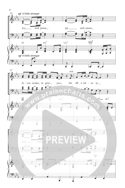 Joy And Peace (Choral Anthem SATB) Anthem (SATB/Piano) (Lifeway Choral / Arr. Russell Mauldin)