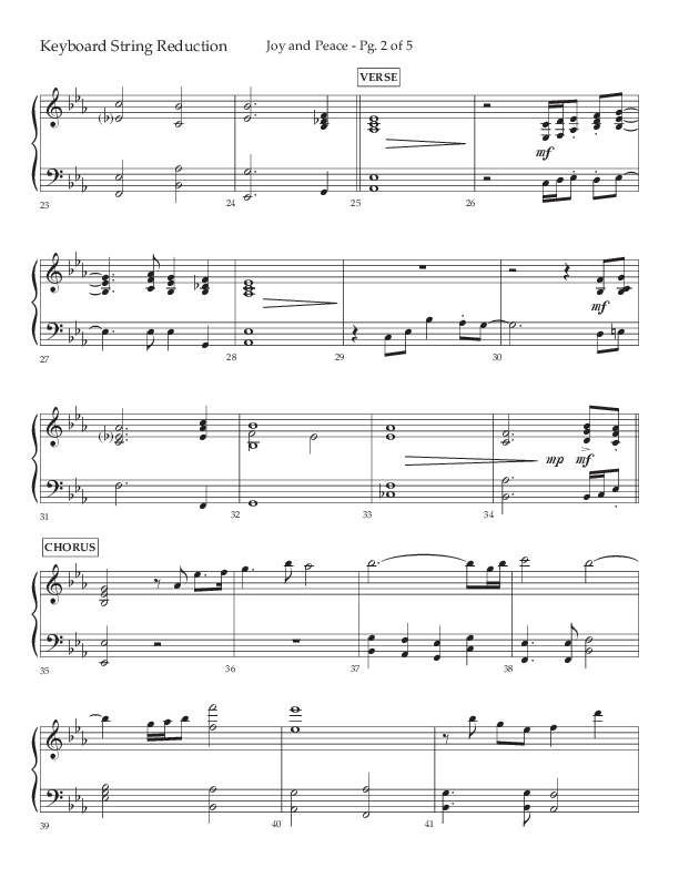 Joy And Peace (Choral Anthem SATB) String Reduction (Lifeway Choral / Arr. Russell Mauldin)
