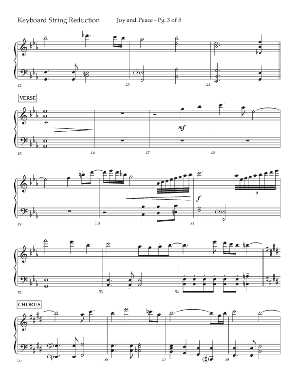Joy And Peace (Choral Anthem SATB) String Reduction (Lifeway Choral / Arr. Russell Mauldin)