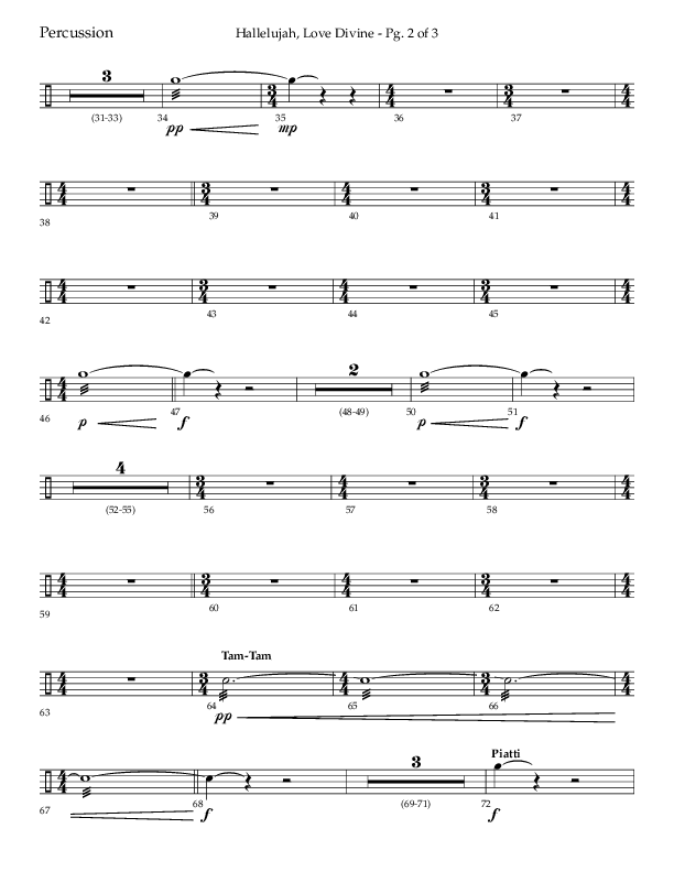 Hallelujah Love Divine (Choral Anthem SATB) Percussion (Lifeway Choral / Arr. John Bolin / Arr. Don Koch / Orch. Phillip Keveren)