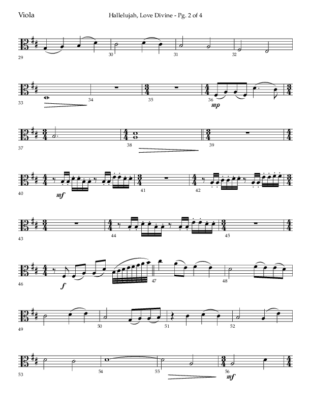 Hallelujah Love Divine (Choral Anthem SATB) Viola (Lifeway Choral / Arr. John Bolin / Arr. Don Koch / Orch. Phillip Keveren)