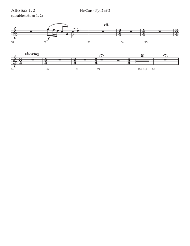He Can (Choral Anthem SATB) Alto Sax 1/2 (Arr. Cody McVey)