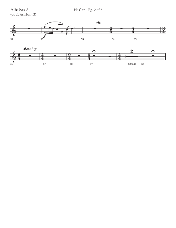 He Can (Choral Anthem SATB) Alto Sax (Arr. Cody McVey)