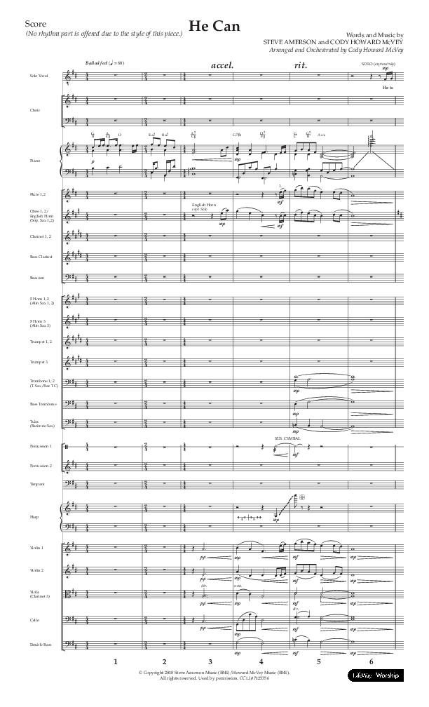 He Can (Choral Anthem SATB) Conductor's Score (Arr. Cody McVey)