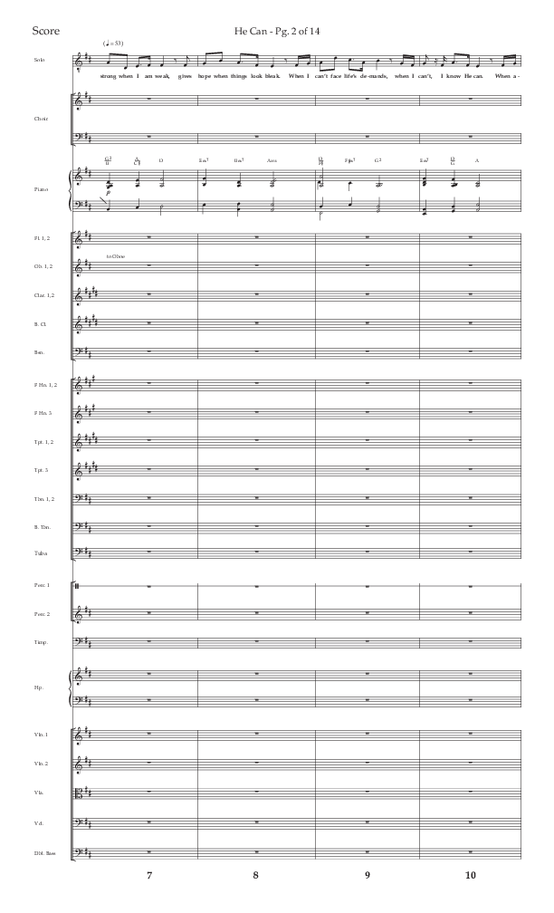 He Can (Choral Anthem SATB) Conductor's Score (Arr. Cody McVey)