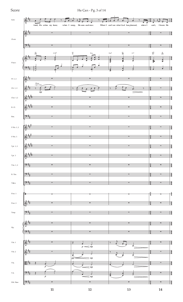 He Can (Choral Anthem SATB) Orchestration (Arr. Cody McVey)