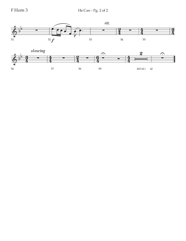 He Can (Choral Anthem SATB) French Horn 3 (Arr. Cody McVey)
