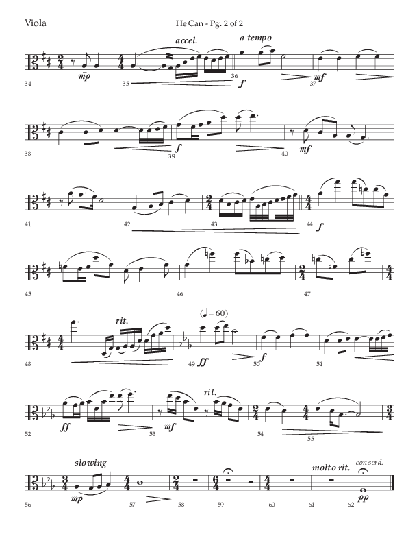 He Can (Choral Anthem SATB) Viola (Arr. Cody McVey)