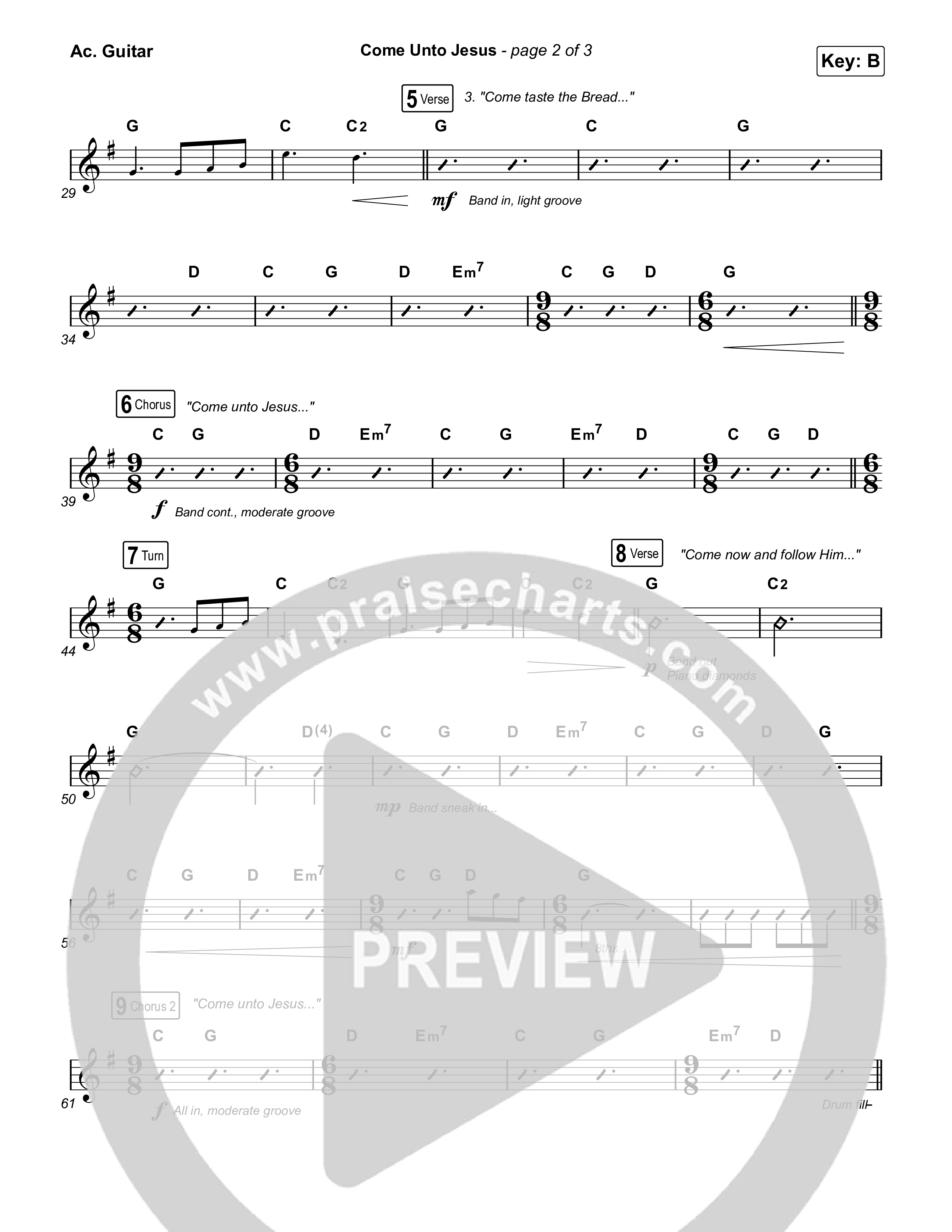 Come Unto Jesus (Live) Acoustic Guitar (Keith & Kristyn Getty / Laura Story / Jordan Kauflin)