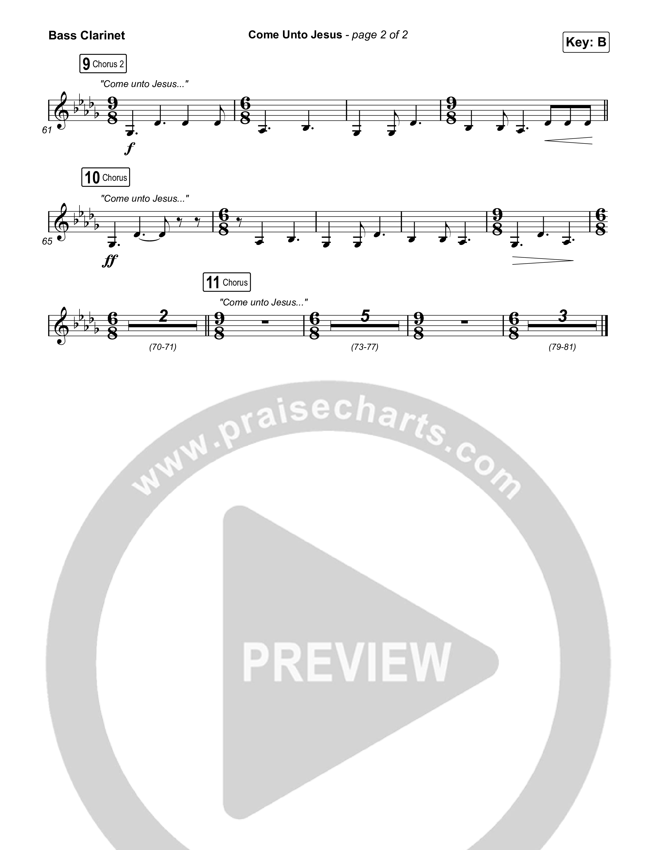 Come Unto Jesus (Live) Bass Clarinet (Keith & Kristyn Getty / Laura Story / Jordan Kauflin)