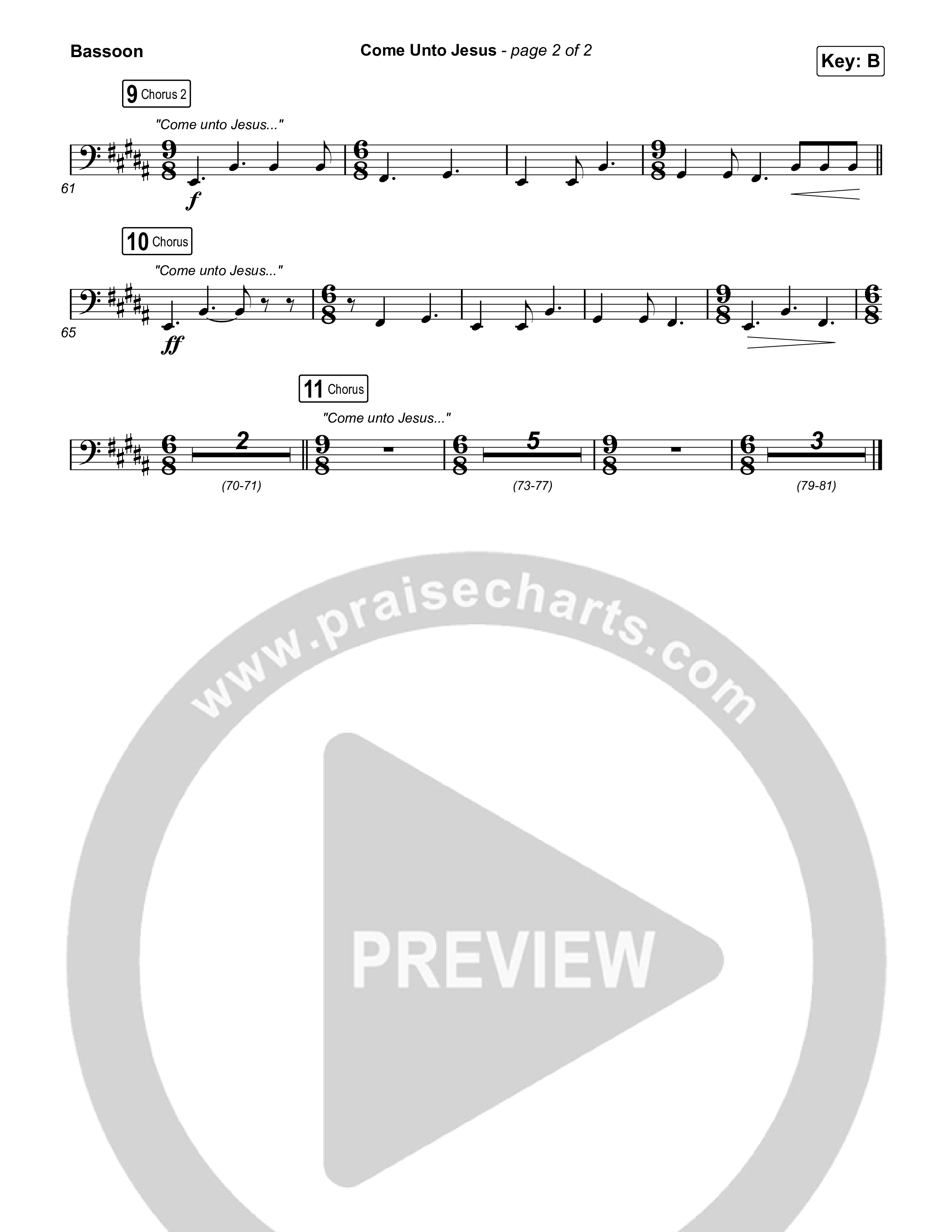 Come Unto Jesus (Live) Bassoon (Keith & Kristyn Getty / Laura Story / Jordan Kauflin)