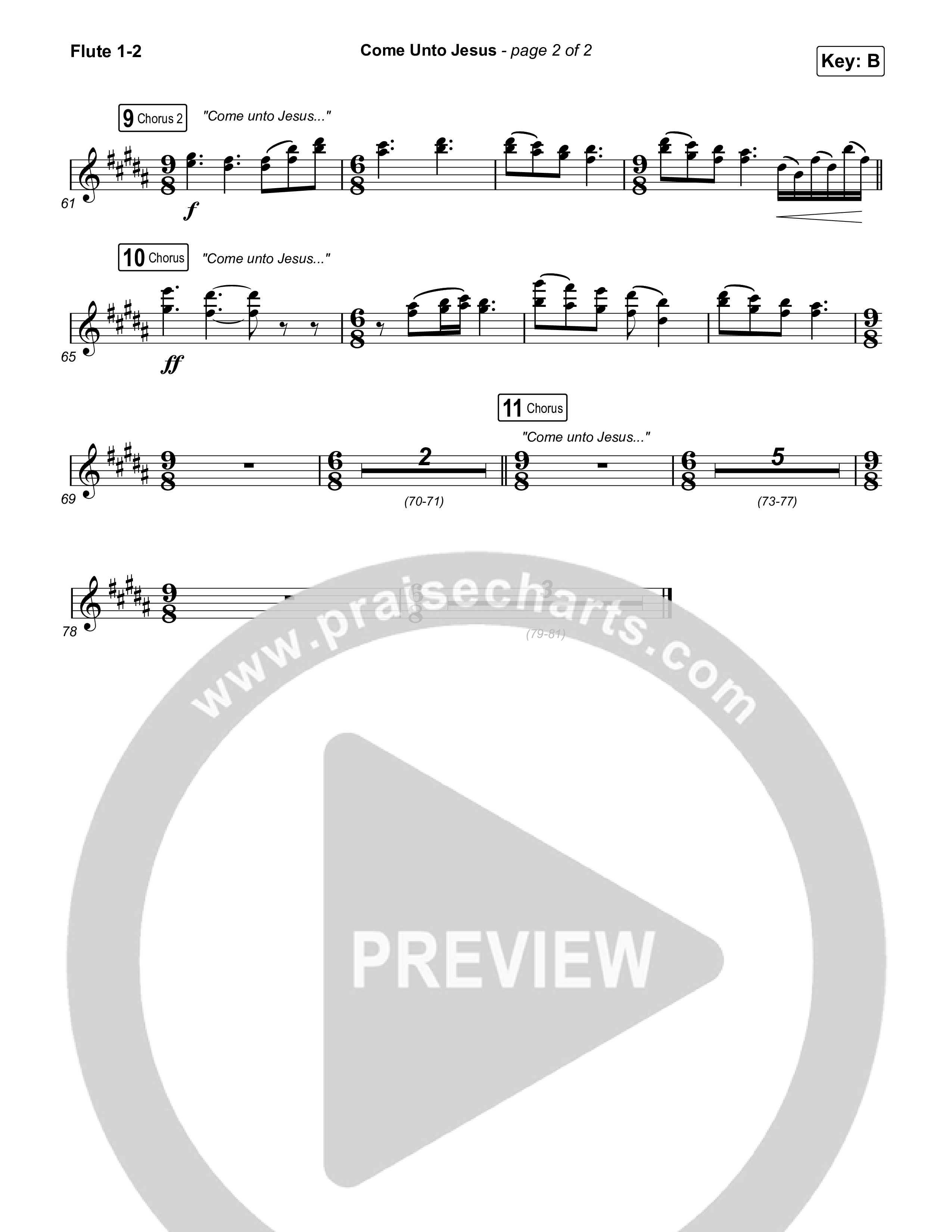 Come Unto Jesus (Live) Flute 1,2 (Keith & Kristyn Getty / Laura Story / Jordan Kauflin)