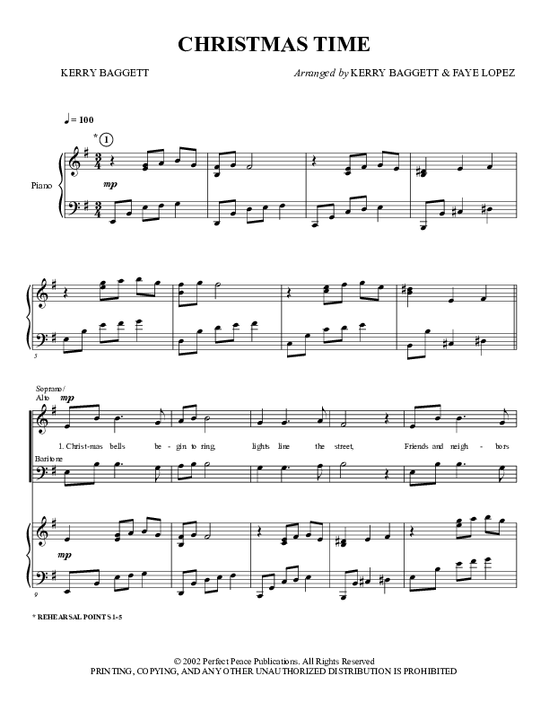Christmas Time (Choral Anthem SATB) Piano/Choir (SAB) (Foster Music Group)