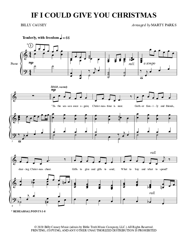 If I Could Give You Christmas (Choral Anthem SATB) Piano/Choir (SAB) (Foster Music Group)