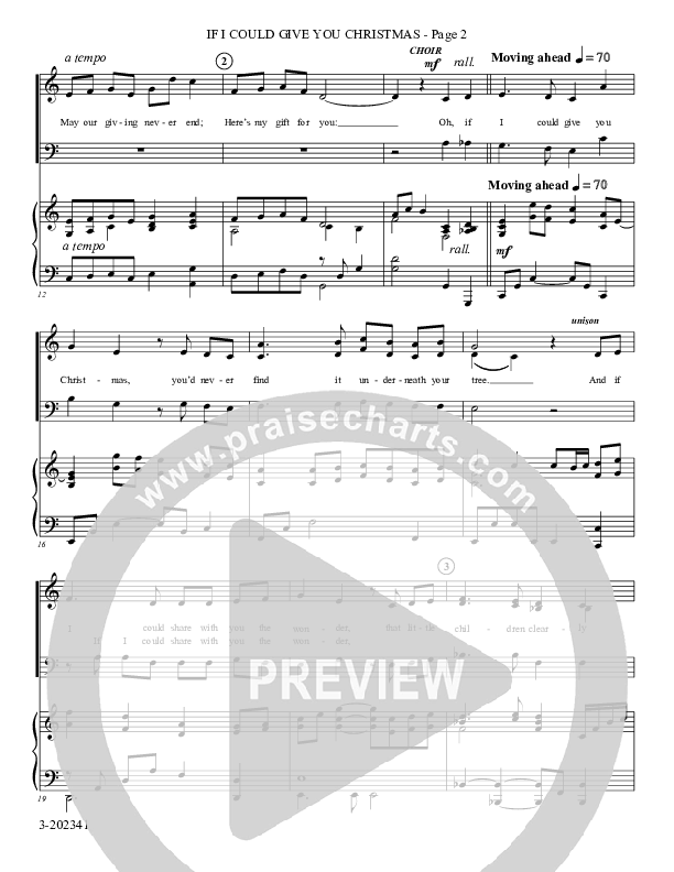 If I Could Give You Christmas (Choral Anthem SATB) Piano/Choir (SAB) (Foster Music Group)