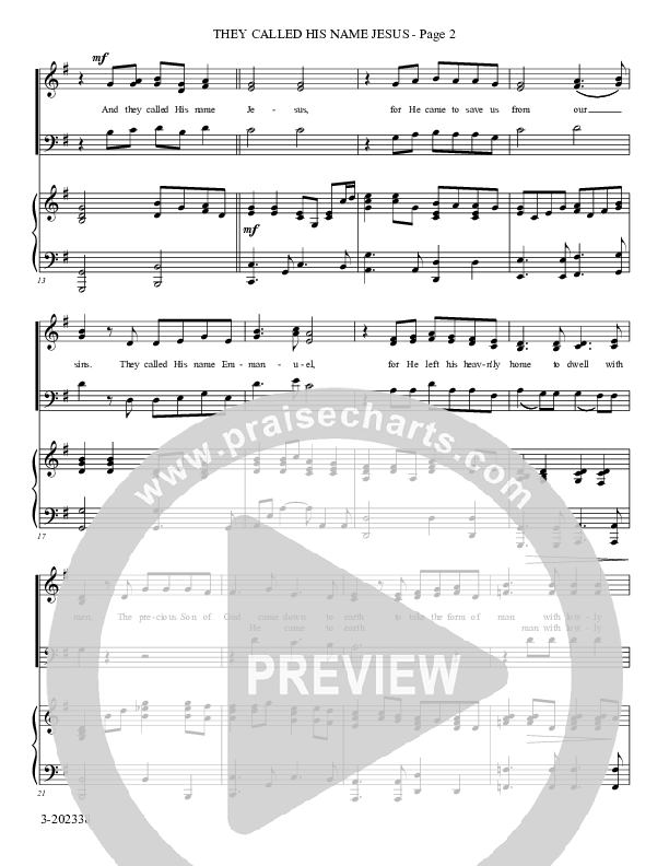 They Called His Name Jesus (Choral Anthem SATB) Piano/Choir (SAB) (Foster Music Group)