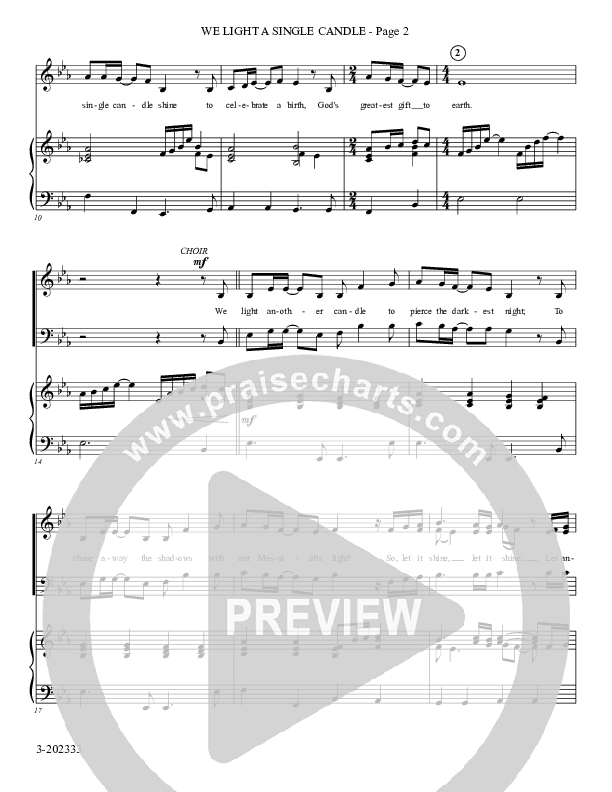 We Light A Single Candle (Choral Anthem SATB) Piano/Choir (SAB) (Foster Music Group)