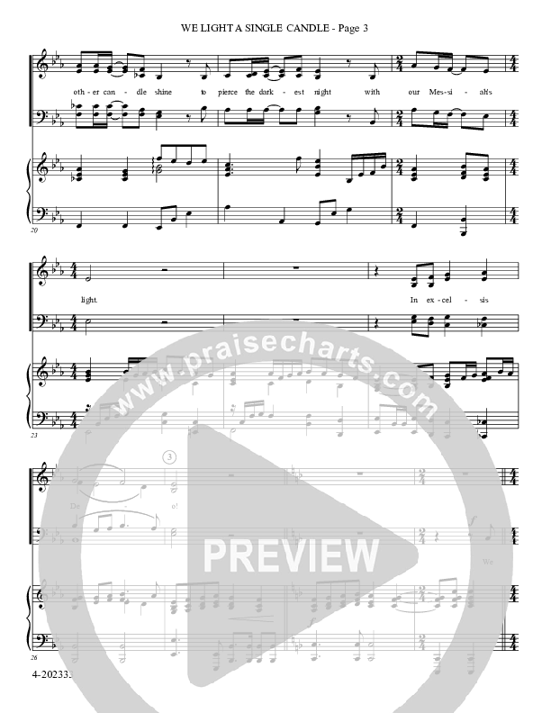 We Light A Single Candle (Choral Anthem SATB) Piano/Choir (SATB) (Foster Music Group)