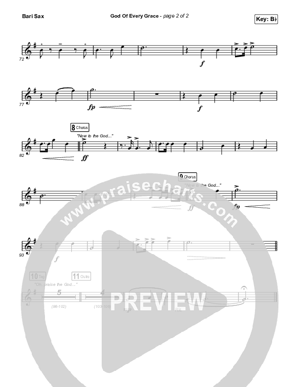 God Of Every Grace Bari Sax (Keith & Kristyn Getty / Matt Boswell / Matt Papa)