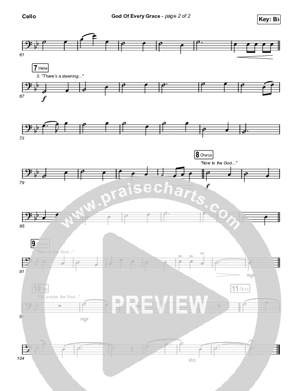 God Of Every Grace Cello (Keith & Kristyn Getty / Matt Boswell / Matt Papa)