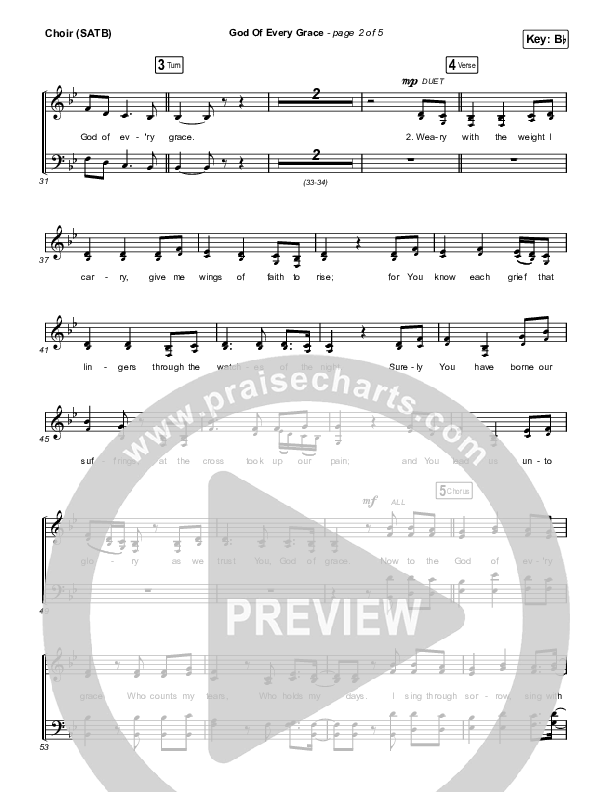 God Of Every Grace Choir Sheet (SATB) (Keith & Kristyn Getty / Matt Boswell / Matt Papa)