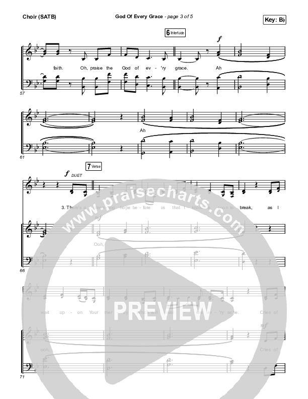God Of Every Grace Choir Sheet (SATB) (Keith & Kristyn Getty / Matt Boswell / Matt Papa)