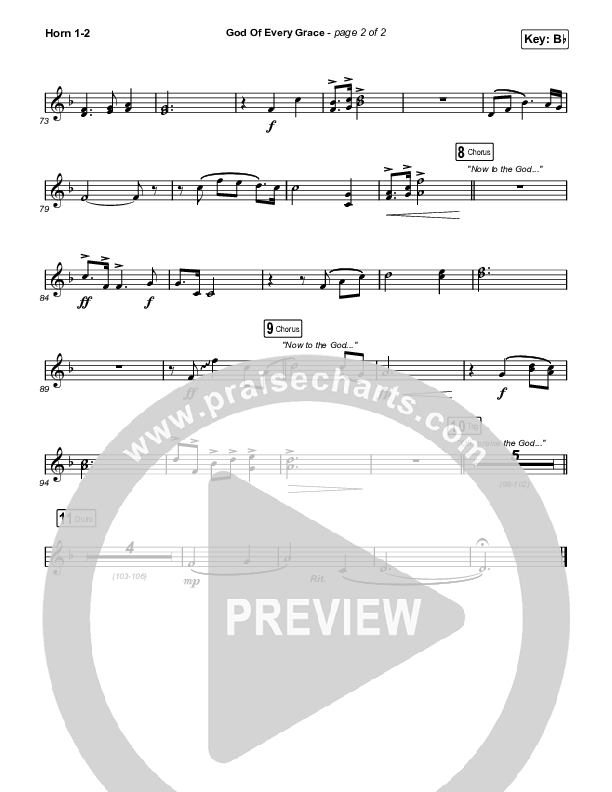 God Of Every Grace French Horn 1,2 (Keith & Kristyn Getty / Matt Boswell / Matt Papa)