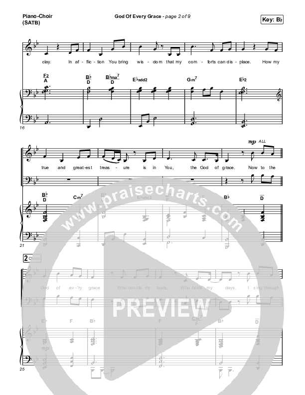 God Of Every Grace Piano/Vocal (SATB) (Keith & Kristyn Getty / Matt Boswell / Matt Papa)