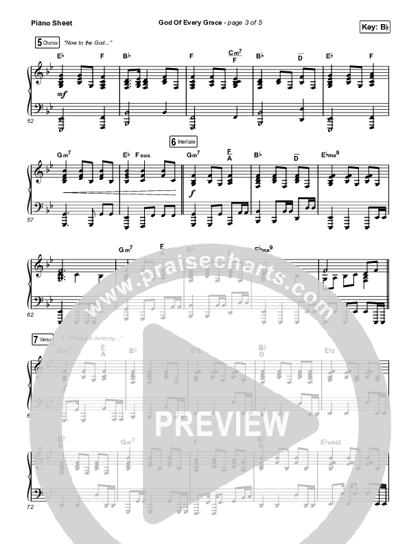 God Of Every Grace Piano Sheet (Keith & Kristyn Getty / Matt Boswell / Matt Papa)