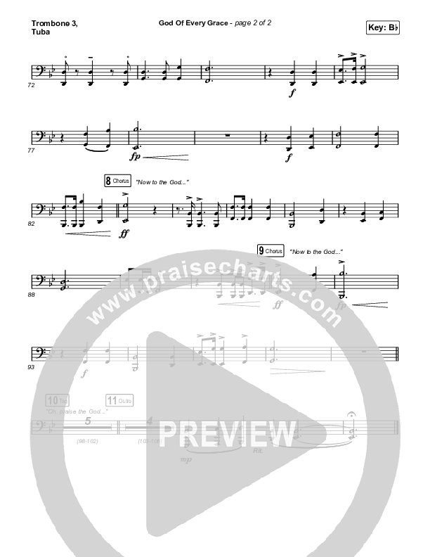 God Of Every Grace Trombone 3/Tuba (Keith & Kristyn Getty / Matt Boswell / Matt Papa)