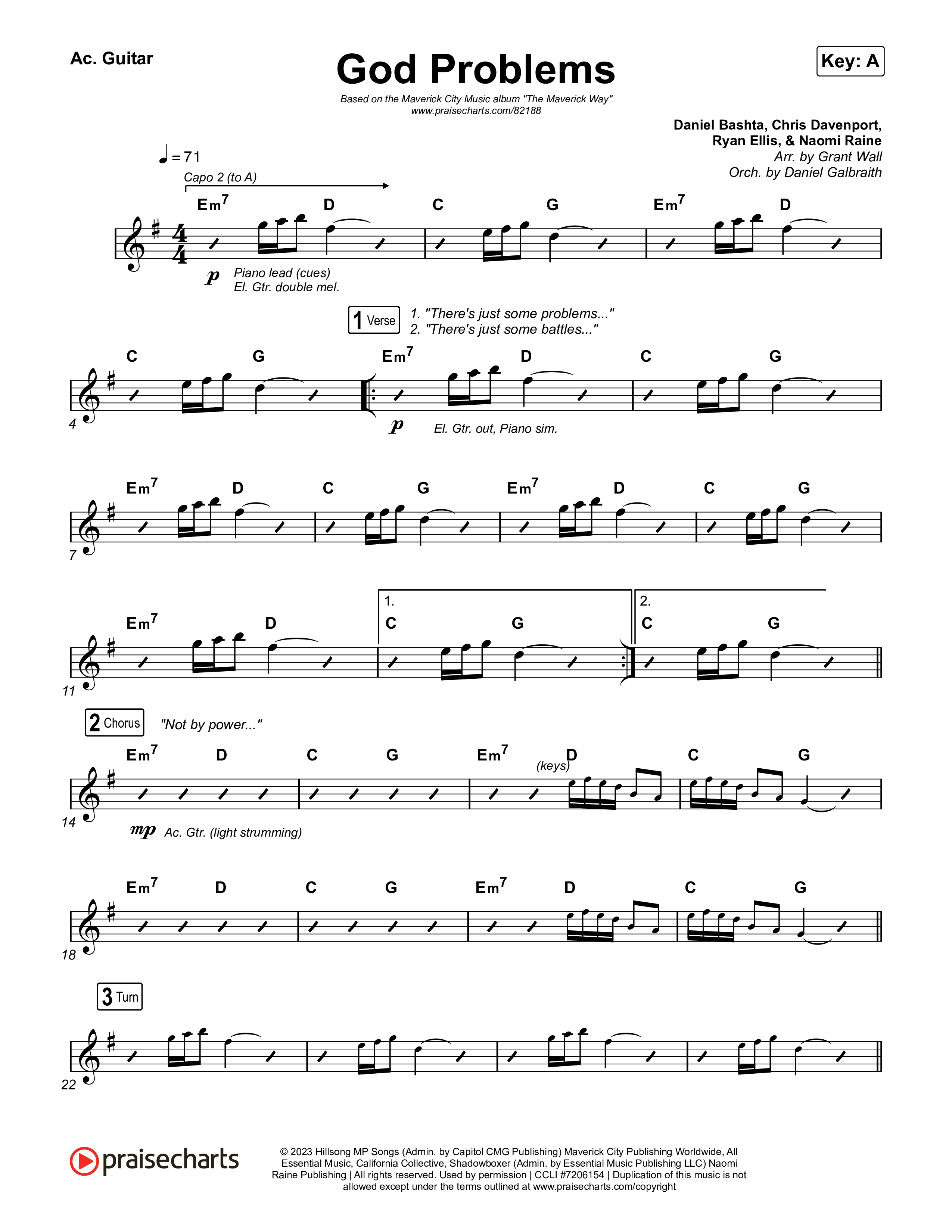 God Problems Acoustic Guitar (Maverick City Music / Chandler Moore / Naomi Raine)