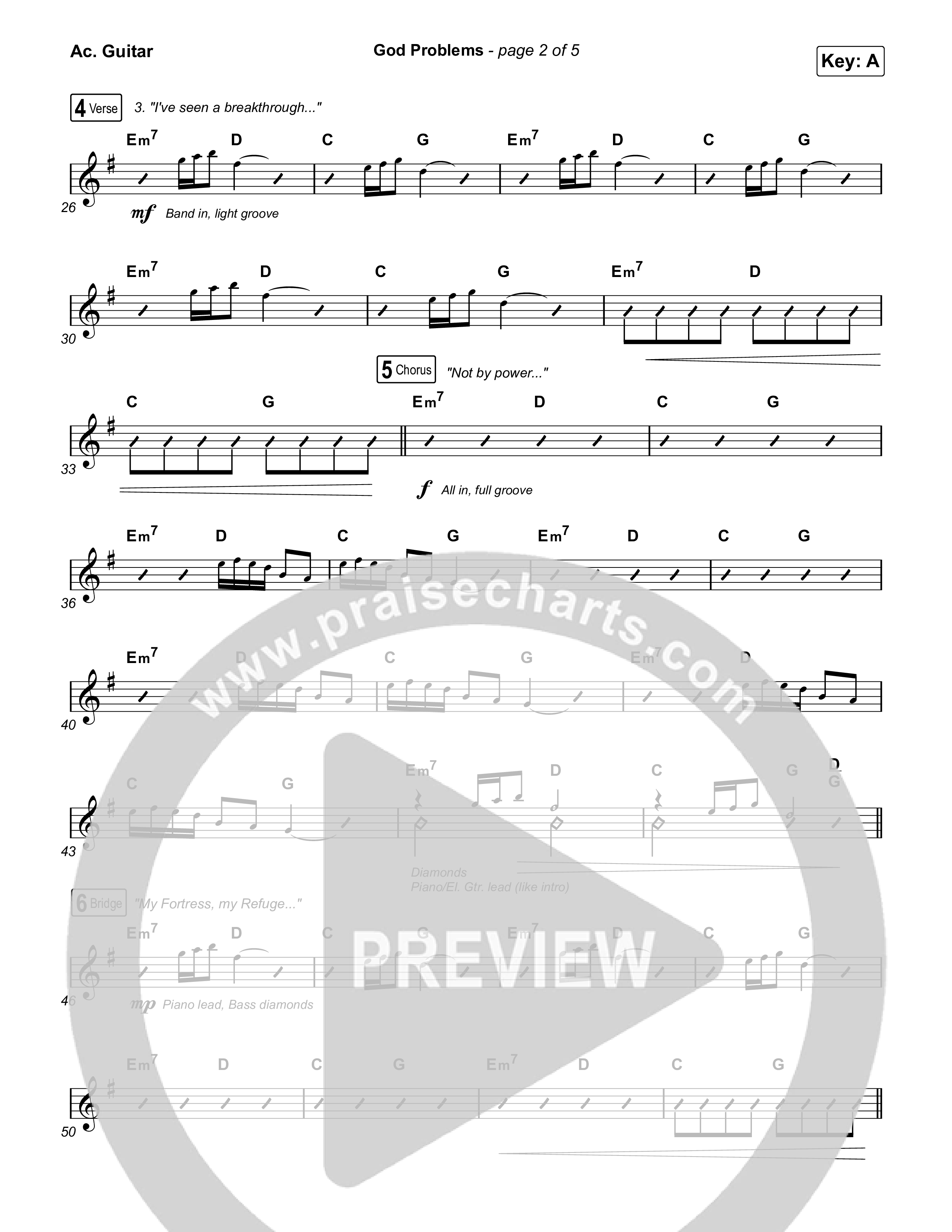 God Problems Acoustic Guitar (Maverick City Music / Chandler Moore / Naomi Raine)