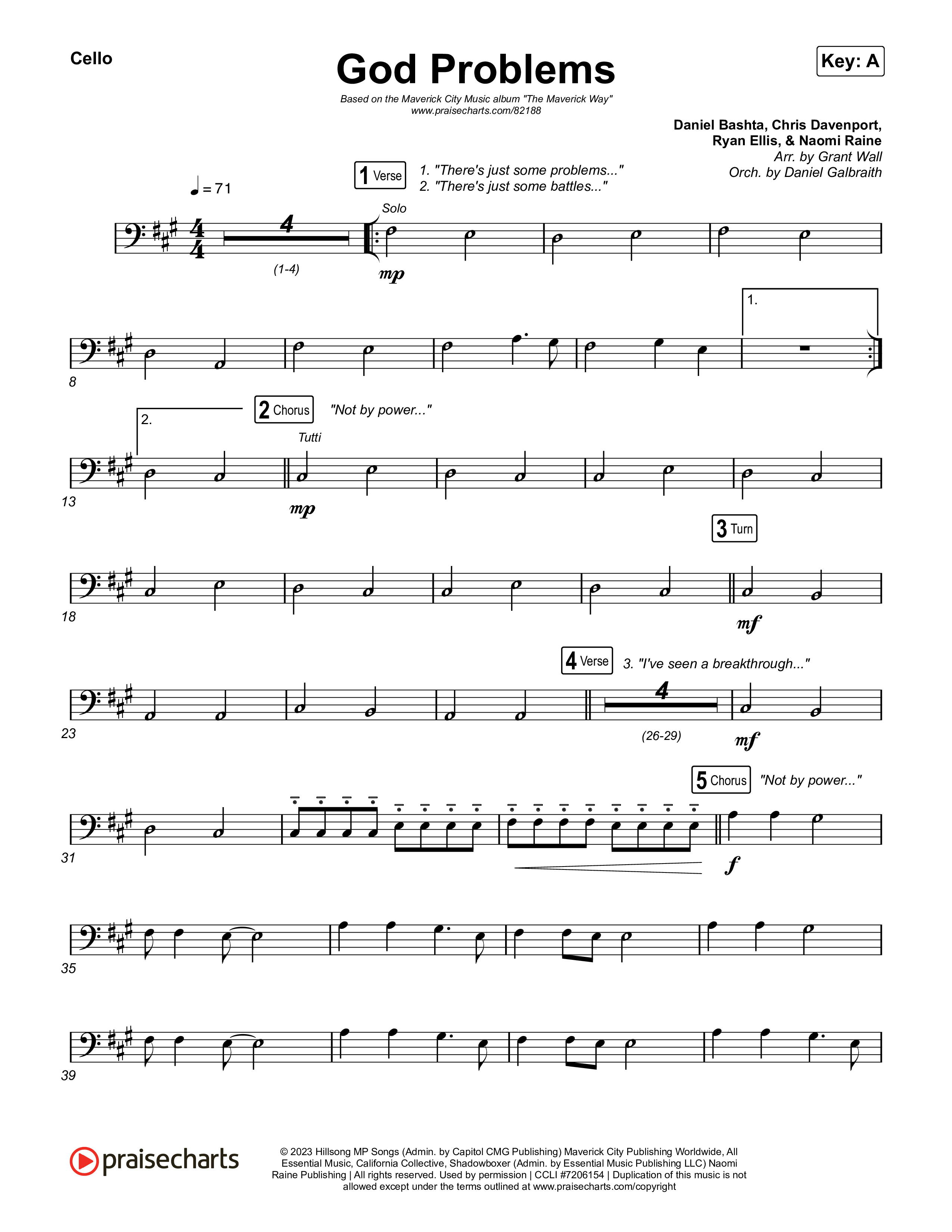 God Problems Cello (Maverick City Music / Chandler Moore / Naomi Raine)